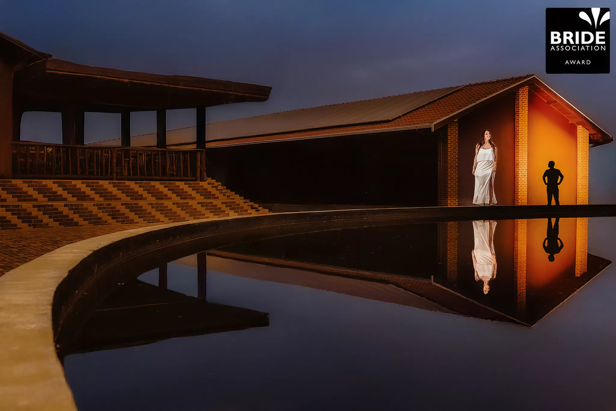 Luz criativa no pôr do sol